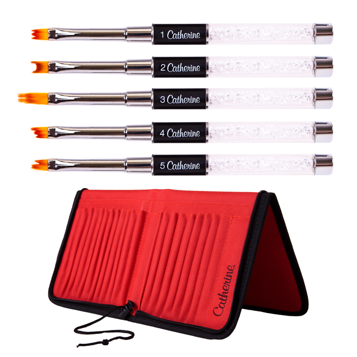 Sada štetcu pro umelce + Pouzdro cervená